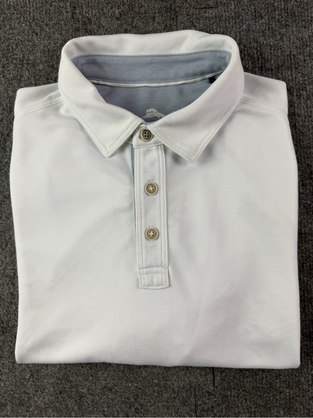 Tommy Bahama Mens Tencel Blend Short Sleeve Golf Polo Shirt Size M White